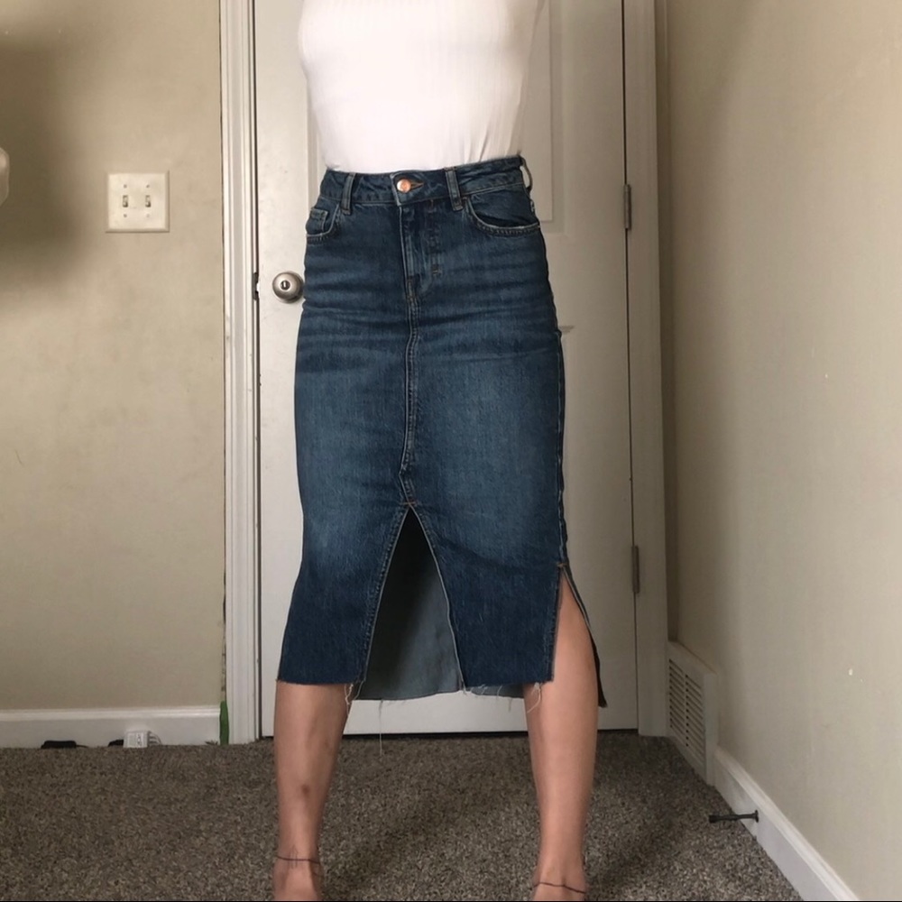 Demin midi skirt